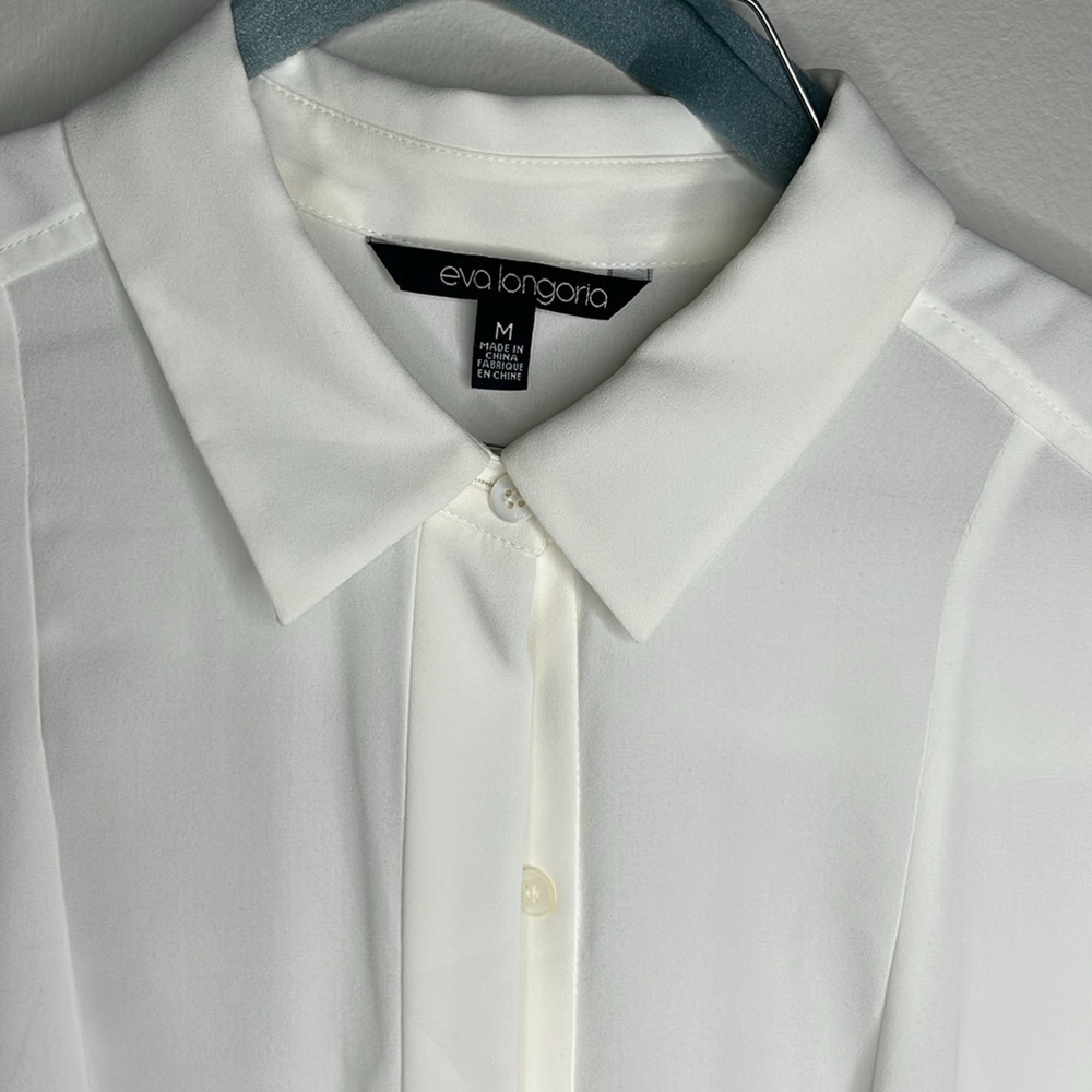 Men’s Medium white button down Eva Longoria shirt - Picture 2 of 4